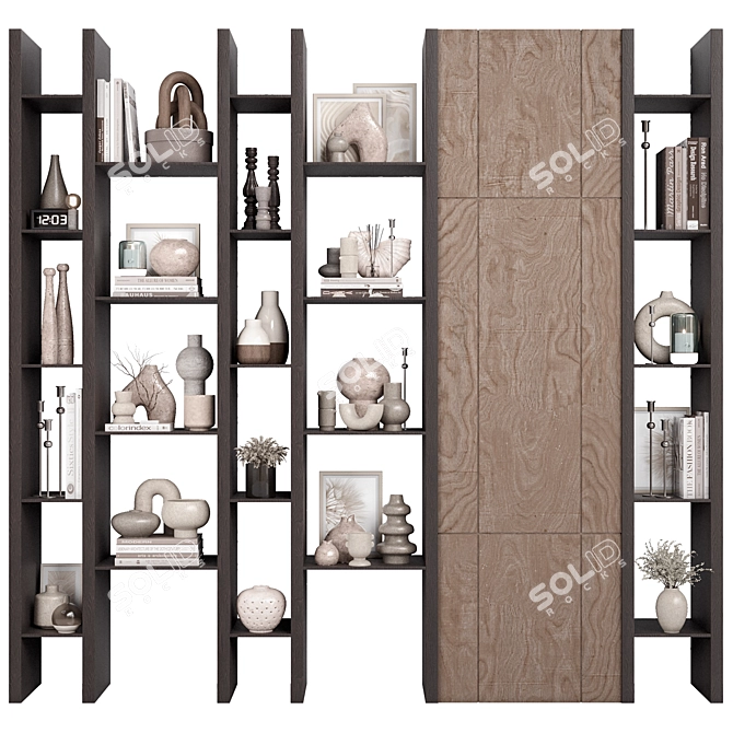 High-Quality Shelf Rack Model 3D model image 1