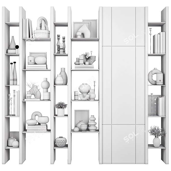 High-Quality Shelf Rack Model 3D model image 6