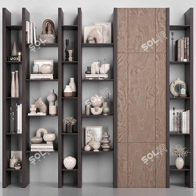 High-Quality Shelf Rack Model 3D model image 7