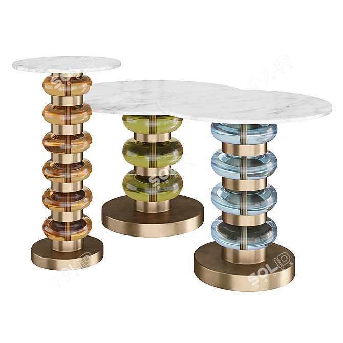 Eichholtz Bullock Side Table Set 3D model image 6