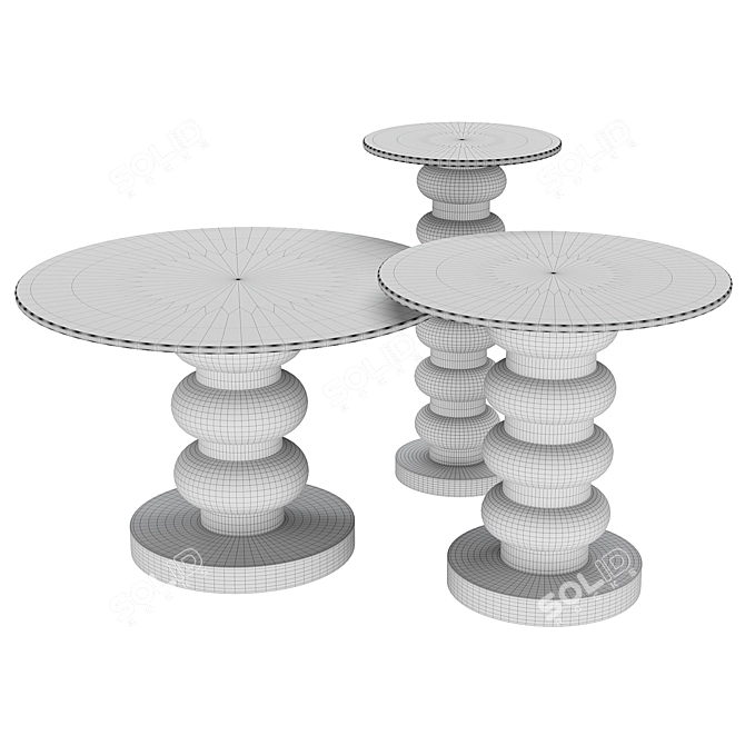 Eichholtz Bullock Side Table Set 3D model image 10