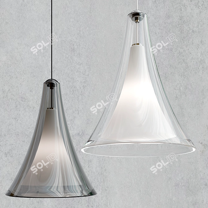 Modern Melrose II Pendant Light 3D model image 3