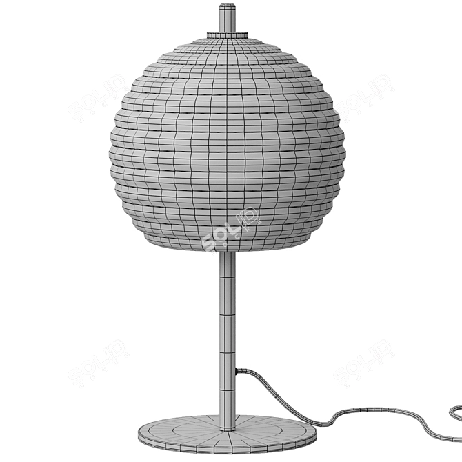 Glass Diffuser LED Table Lamp 3D model image 2