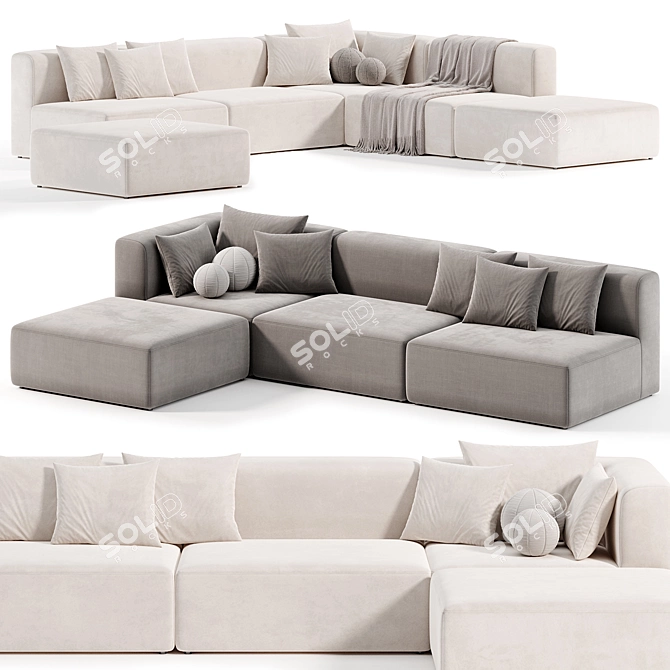  Modern Modular Sofa: Crearte Collections 3D model image 4