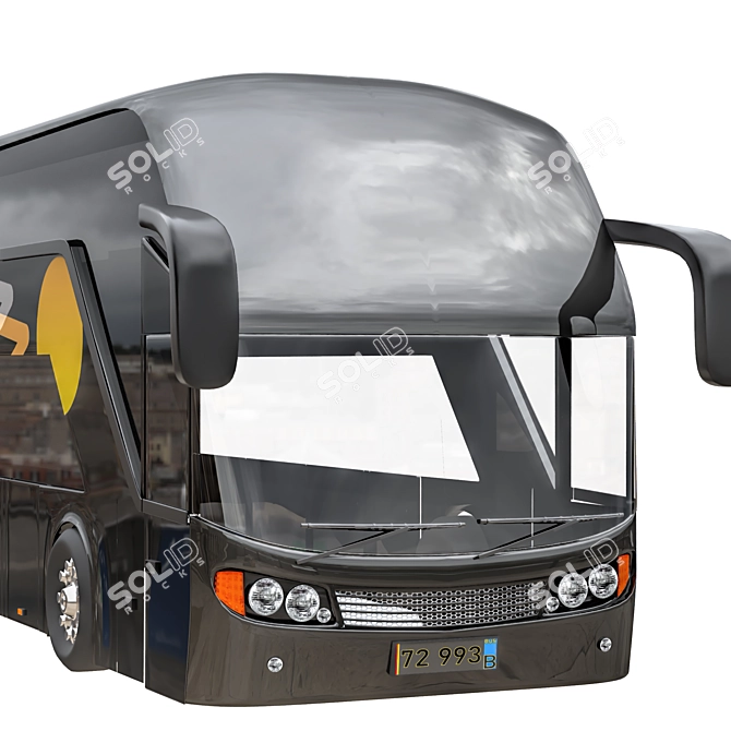 Retro Bus Model 2016 Kit 3D model image 2