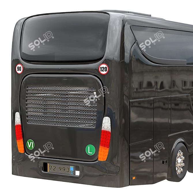 Retro Bus Model 2016 Kit 3D model image 3