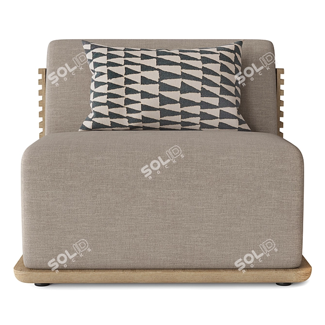 Restoration Hardware Teak Lounge Chair 3D model image 3