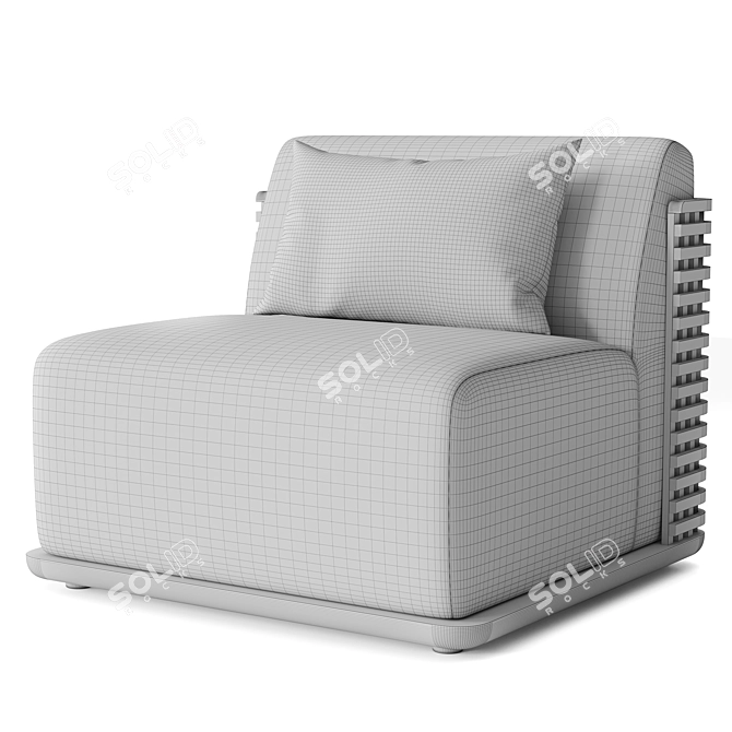 Restoration Hardware Teak Lounge Chair 3D model image 6