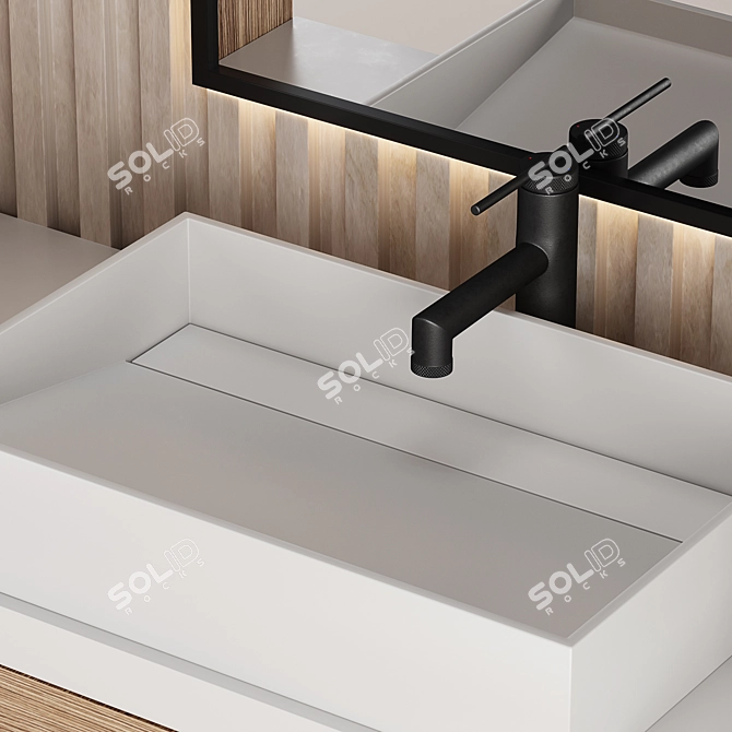 Modern Bathroom Furniture Set 02 3D model image 3