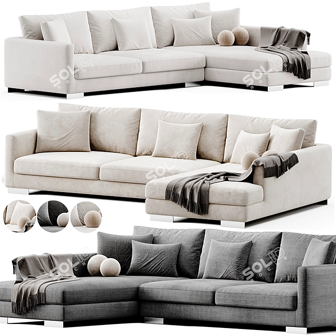 Flexform Magnum Sectional Sofa 3D model image 1