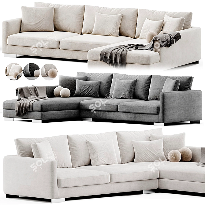 Flexform Magnum Sectional Sofa 3D model image 2