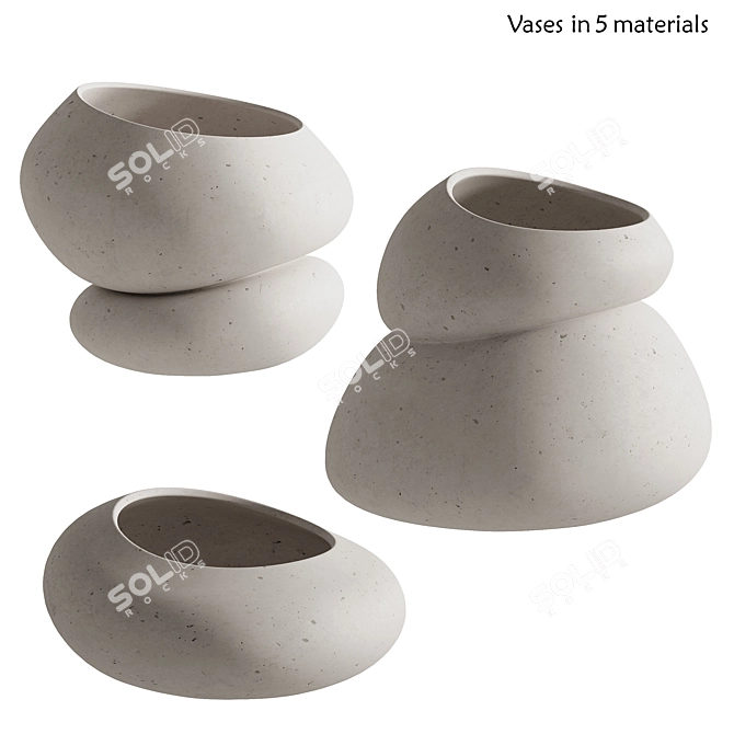 Artistic Vases Set, 3D Models 3D model image 1