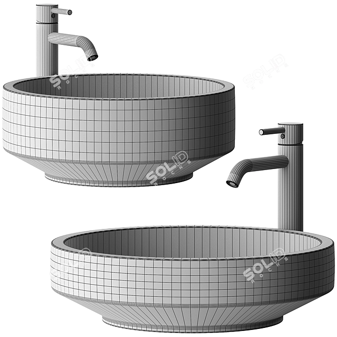 Modern Washbasin by Patricia Urquiola 3D model image 5