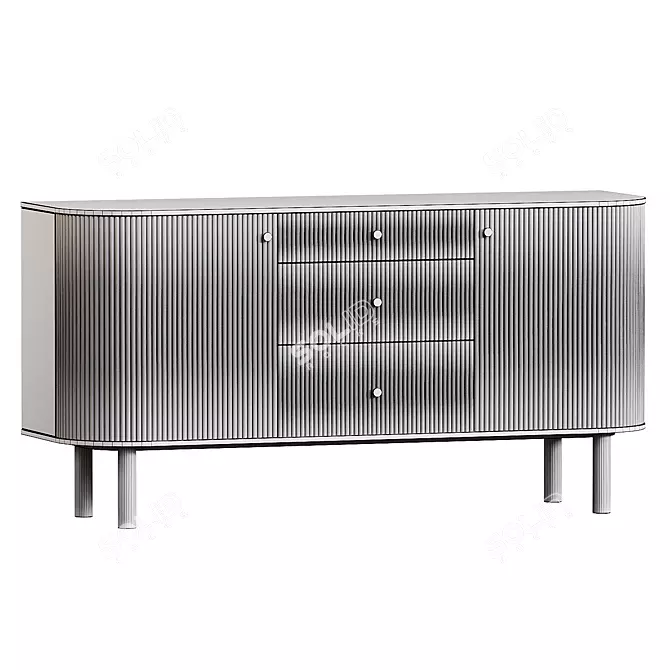 Sleek Ellington Buffet Storage Solution 3D model image 2