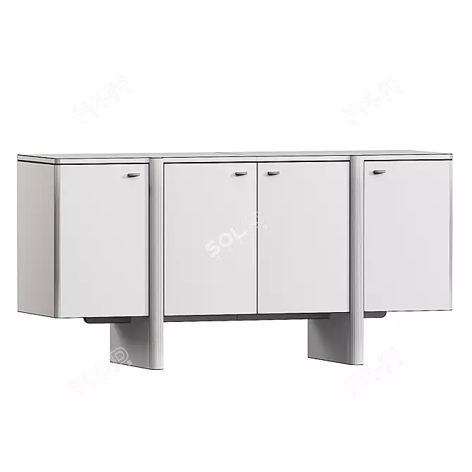 Sleek Modern Otto Buffet 3D model image 2