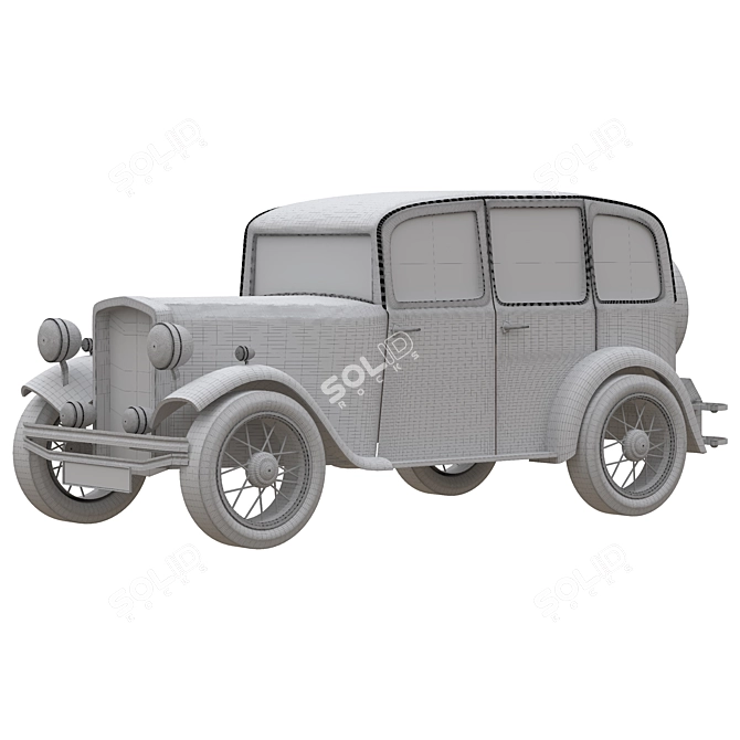 Vintage Car Model 2016 Kit 3D model image 6