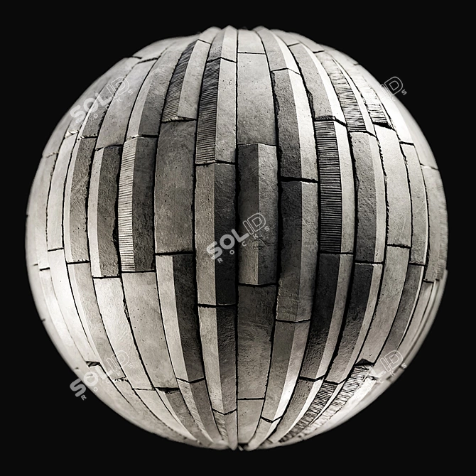 3D Concrete Wall Panel Collection 3D model image 4