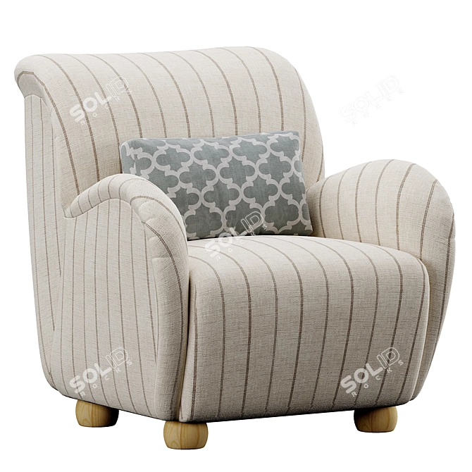 Modern Baird Accent Chair 3D model image 1