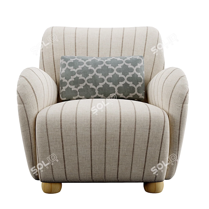 Modern Baird Accent Chair 3D model image 2