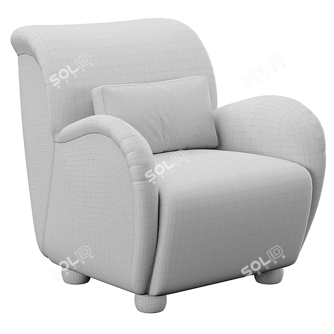 Modern Baird Accent Chair 3D model image 6