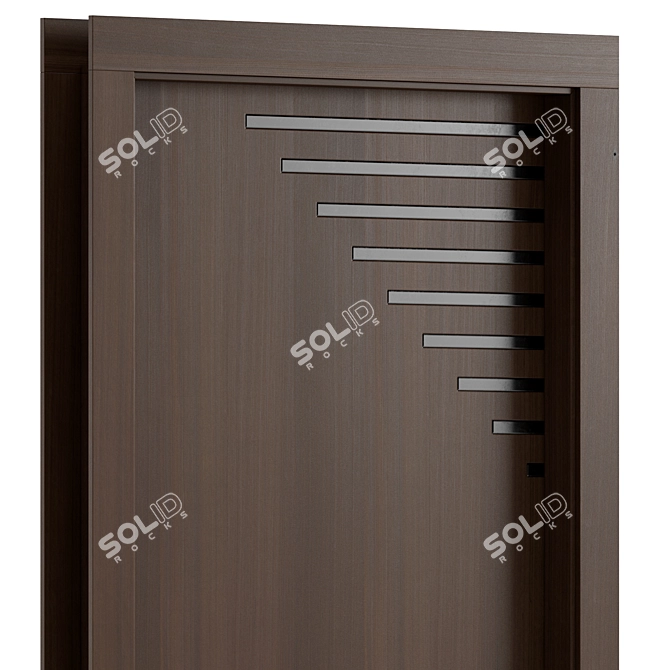 Wood and Metal Interior Doors 3D model image 4