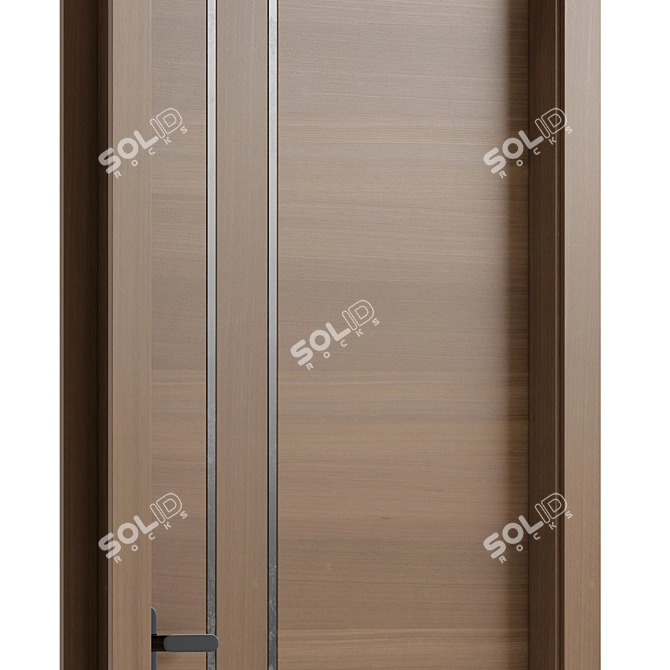 Wood and Metal Interior Doors 3D model image 5