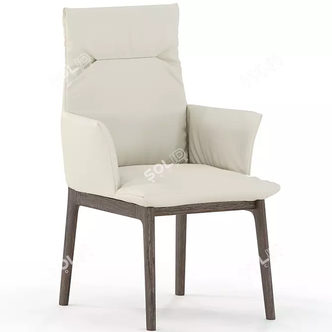 Natuzzi New Saturno Sovrana Chair 3D model image 4