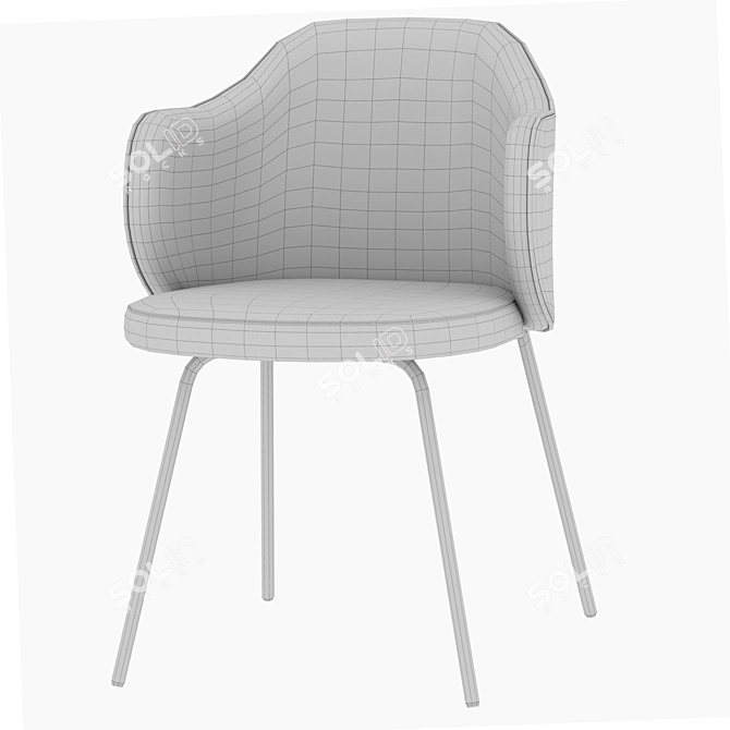 Elegant Yunia Chair from Kavehome 3D model image 5