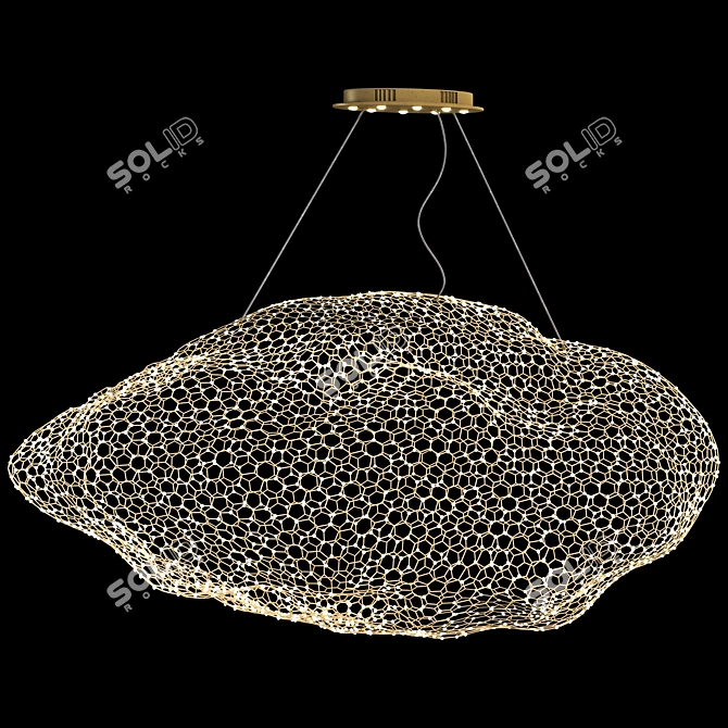 LED Cloud Chandelier: 3D Model Collection 3D model image 10