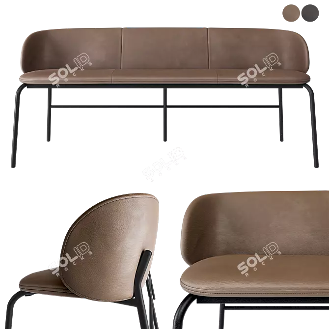 Stylish Bench Princeton Design 3D model image 1