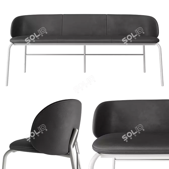 Stylish Bench Princeton Design 3D model image 2