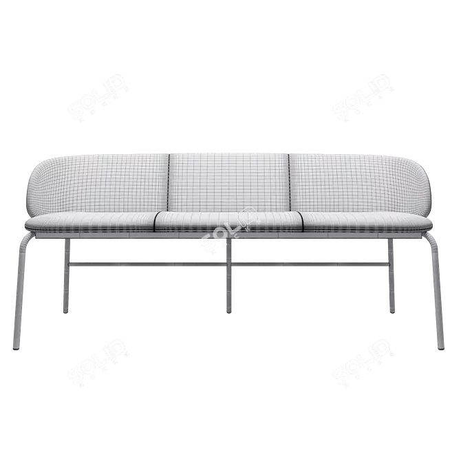 Stylish Bench Princeton Design 3D model image 7