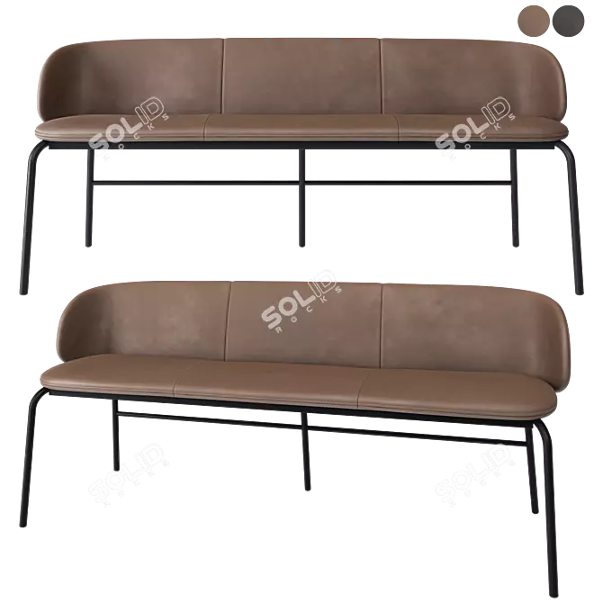 Stylish Bench Princeton Design 3D model image 8