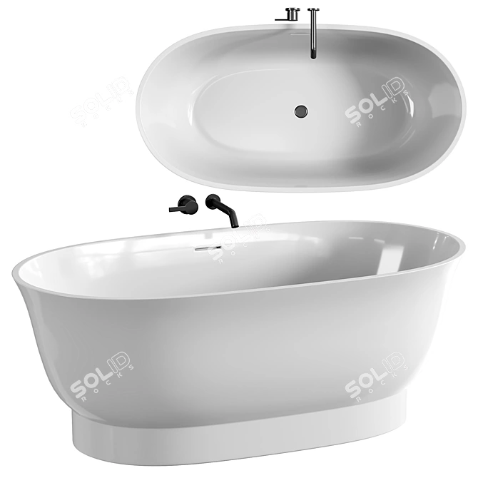 Luxury Molly Bathtub Collection 3D model image 1