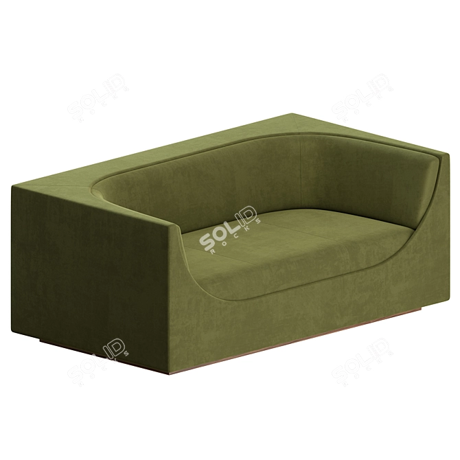 Jorge Zalszupin Mid-Century Cubo Sofa 3D model image 1