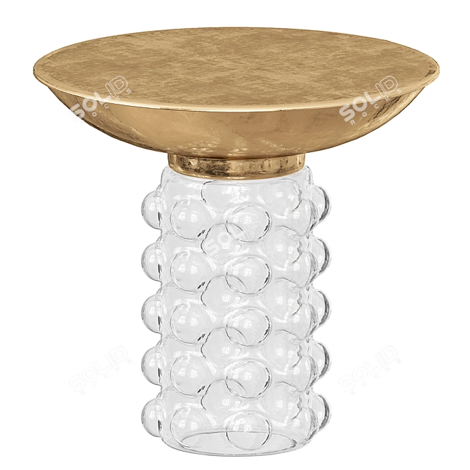 Elegant Bubble Glass Coffee Table 3D model image 2