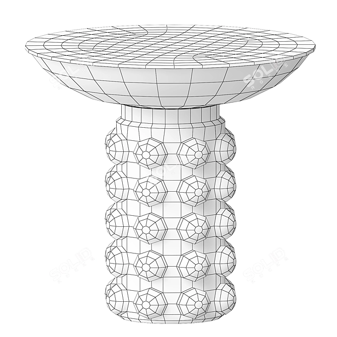 Elegant Bubble Glass Coffee Table 3D model image 5