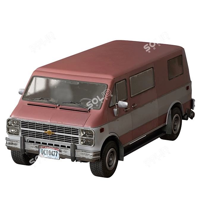  Classic 1978 Chevrolet Van Shell 3D model image 2