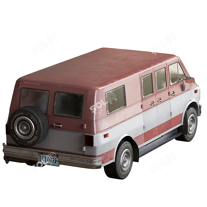  Classic 1978 Chevrolet Van Shell 3D model image 3