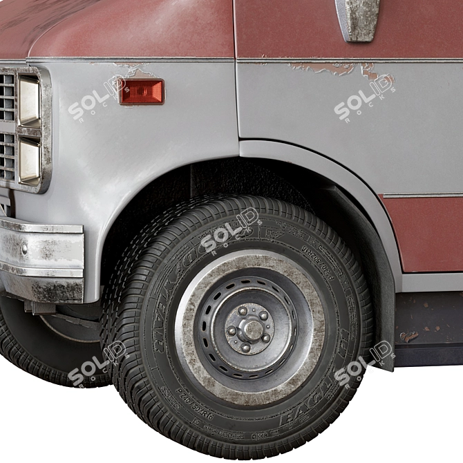  Classic 1978 Chevrolet Van Shell 3D model image 4