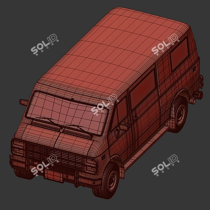  Classic 1978 Chevrolet Van Shell 3D model image 5