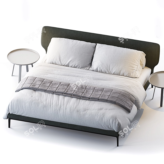 Alivar Maya Bed 3D model image 2