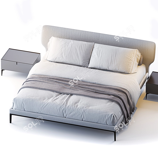 Alivar Maya Bed 3D model image 3