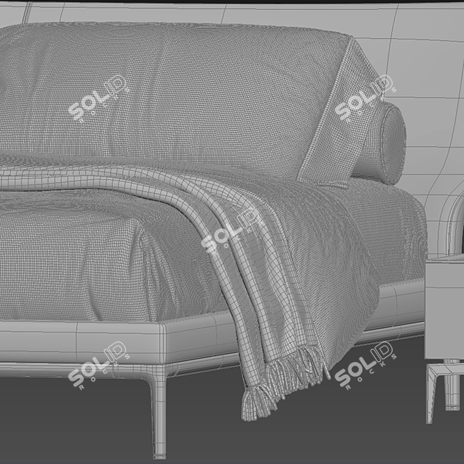 Alivar Maya Bed 3D model image 4