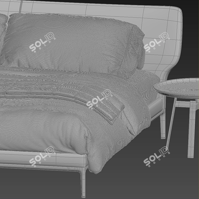 Alivar Maya Bed 3D model image 5