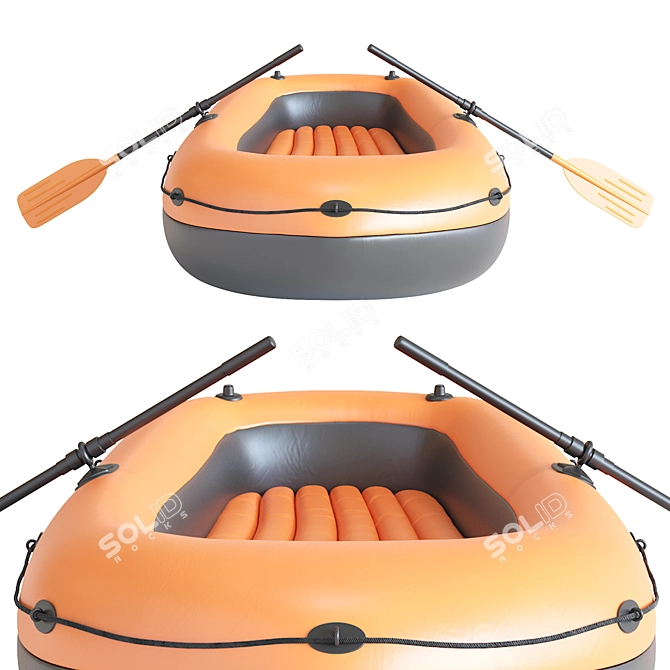 Inflatable Boat Set, 2016 Version 3D model image 3