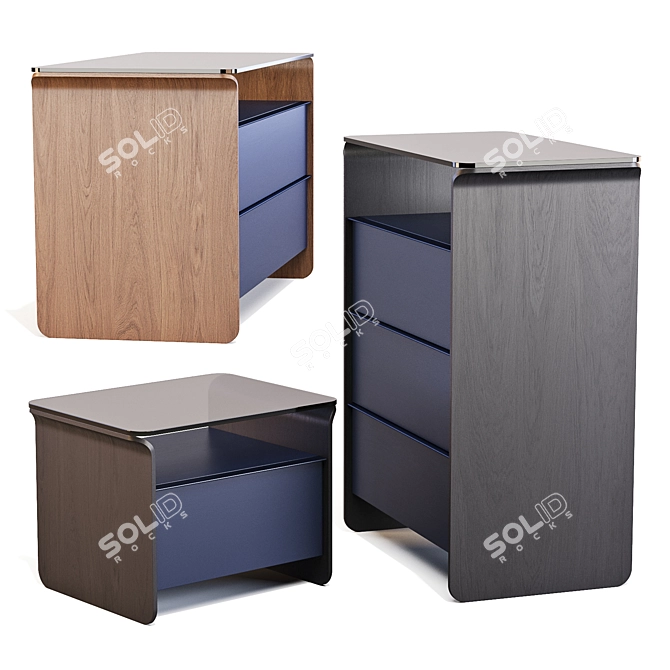Elegante Nota Chests of Drawers 3D model image 1