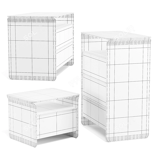 Elegante Nota Chests of Drawers 3D model image 7