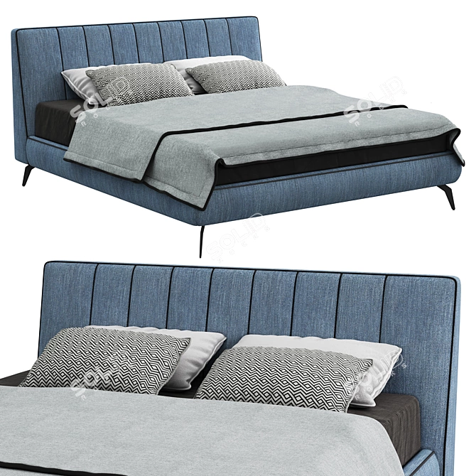 TANAGRA Kiplen Bed, Chic Design 3D model image 1