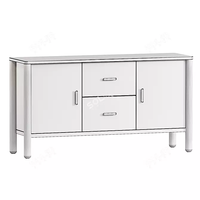 Sleek Hargrove Buffet in Millimeters 3D model image 2